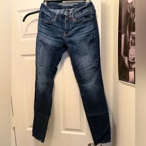 American Eagle Outfitters Dark Blue Straight Leg Jeans